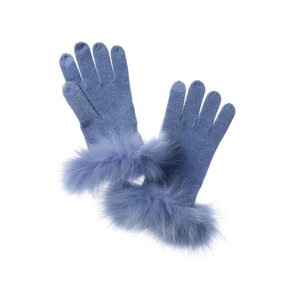 Sofia Cashmere Accessories - Sofiacashmere Tech Cashmere Gloves, Blue